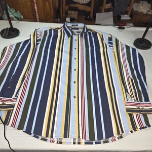 Chereskin Vibrant Striped Men's Button Down Shirt Size XXL. OOCP